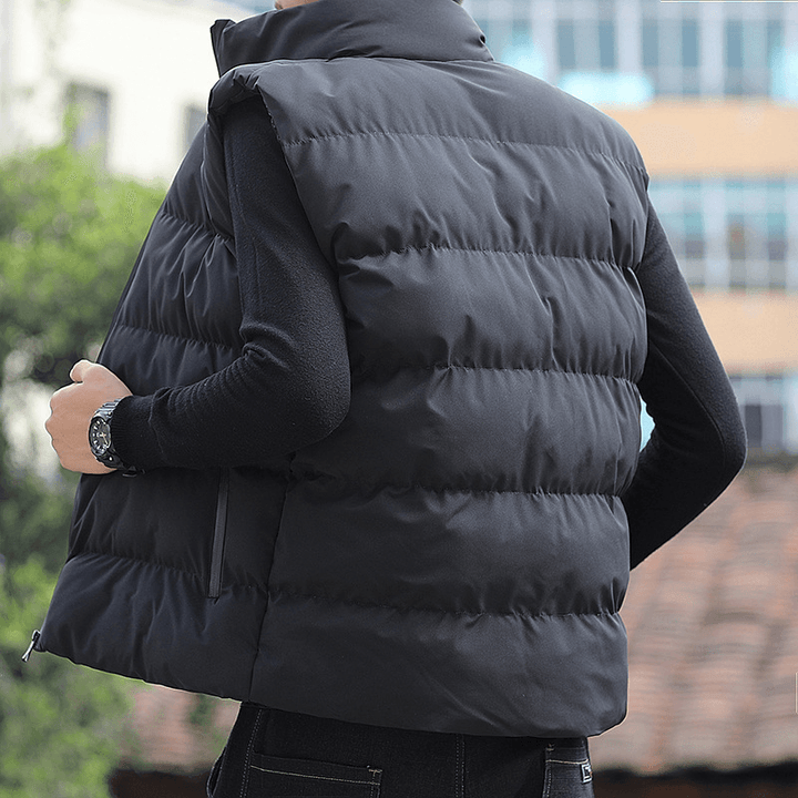 Casual Loose Padded Stand-Collar Cardigan Men'S Youth Fashion Jacket - MRSLM