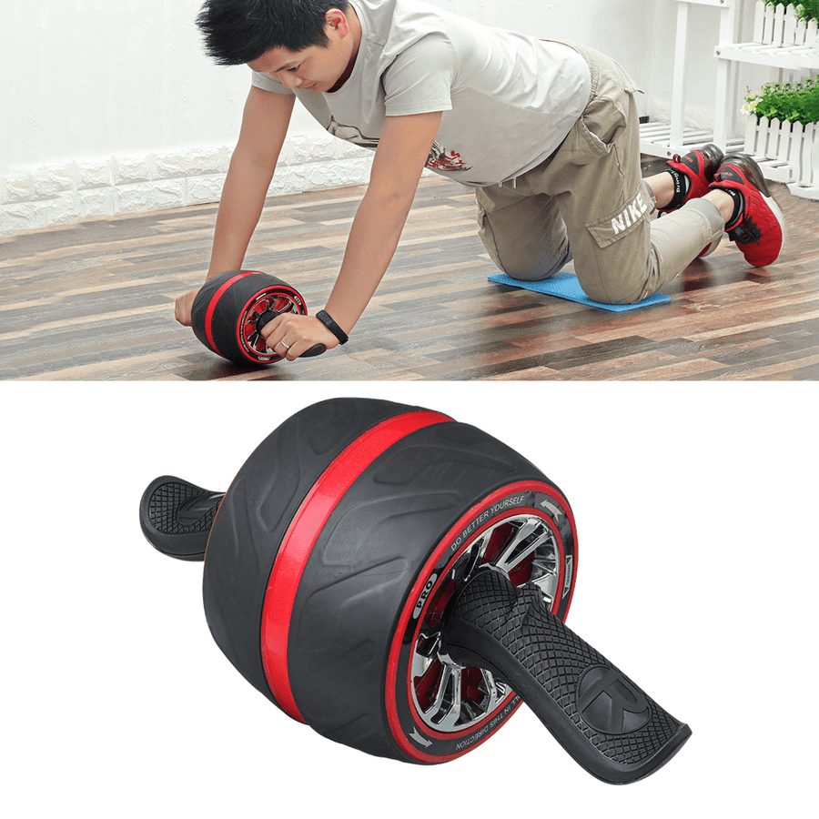 ABS Abdominal Wheel Roller Mute Home Sports Fitness Strength Muscle Training Tools - MRSLM