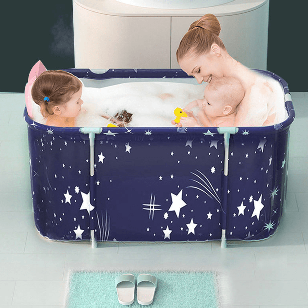 118X55X50Cm Folding Bathtub Water Tub Indoor Outdoor Portable Adult Separate Soaking Spa Bath Bucket Baby Bathing Space Saving - MRSLM