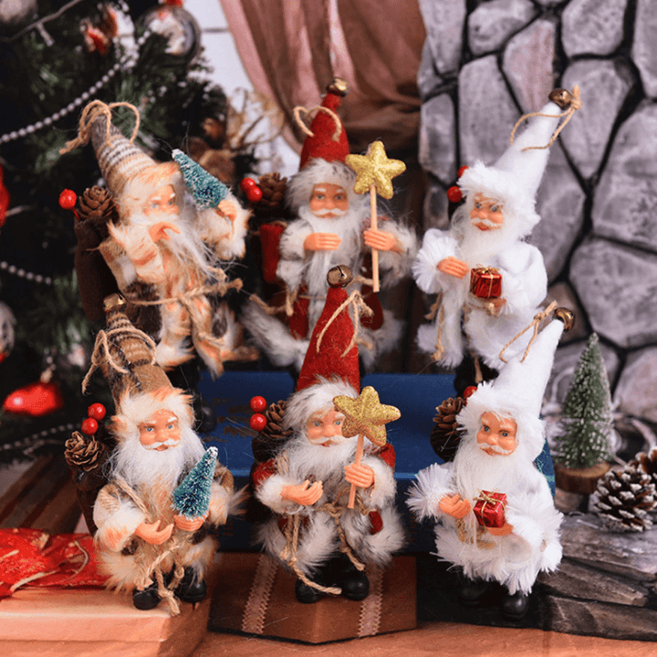 Xmas Stand Santa Claus Doll Toy Home Christmas Tree Hanging Decoration for Christmas Gift - MRSLM