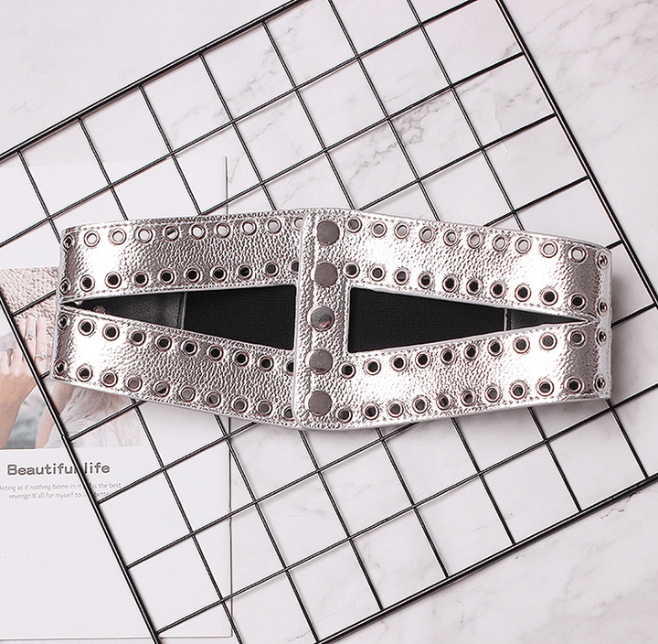 Flowing Eye Rivet Elastic Elastic Waistband Female Decoration - MRSLM