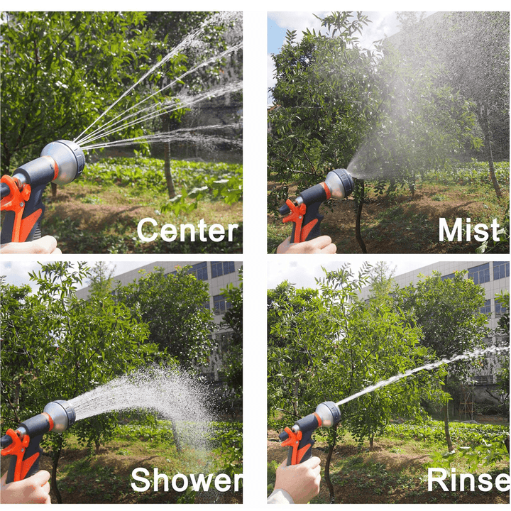 Garden Water Gun Irrigation Hose Nozzle Sprayer 8 Pattern Adjustable Cleaning Car Washing Sprinkler - MRSLM