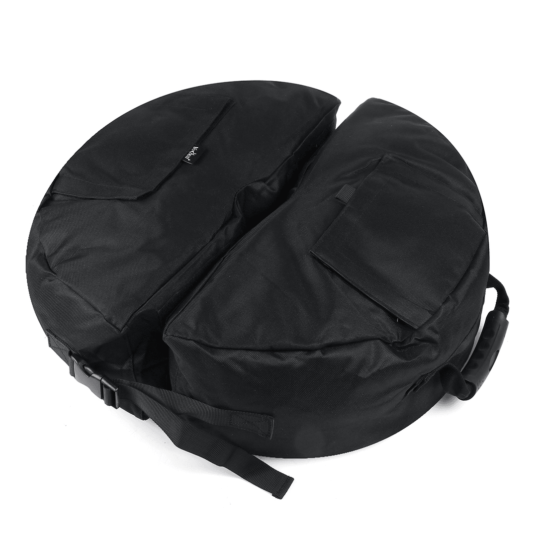 51X20Cm Black Oxford Cloth round Sandbag for Outdoor Tent Support Umbrella Sunshade Base Fixed Sandbag - MRSLM
