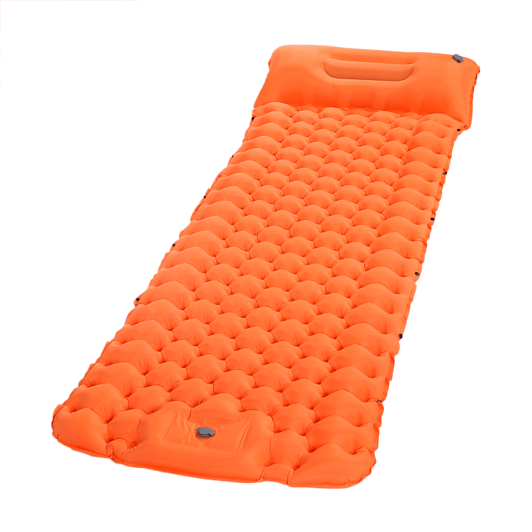 SGODDE Portable Inflatable Camping Mattress with Pillow Comfortable Air Cushion Outdoor Camping Travel Tool - MRSLM