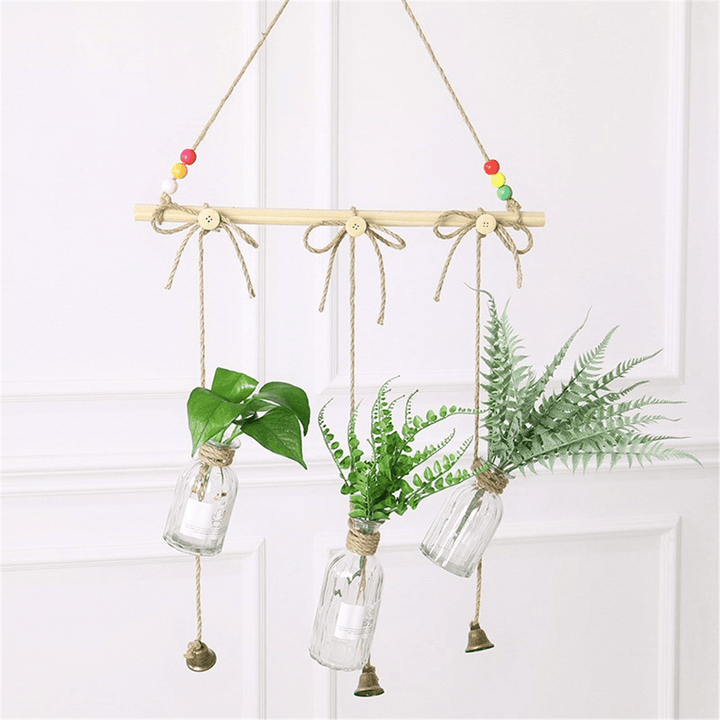 Hanging Clear Glass Flower Plant Hydroponic System Vase Terrarium Container Home Garden - MRSLM
