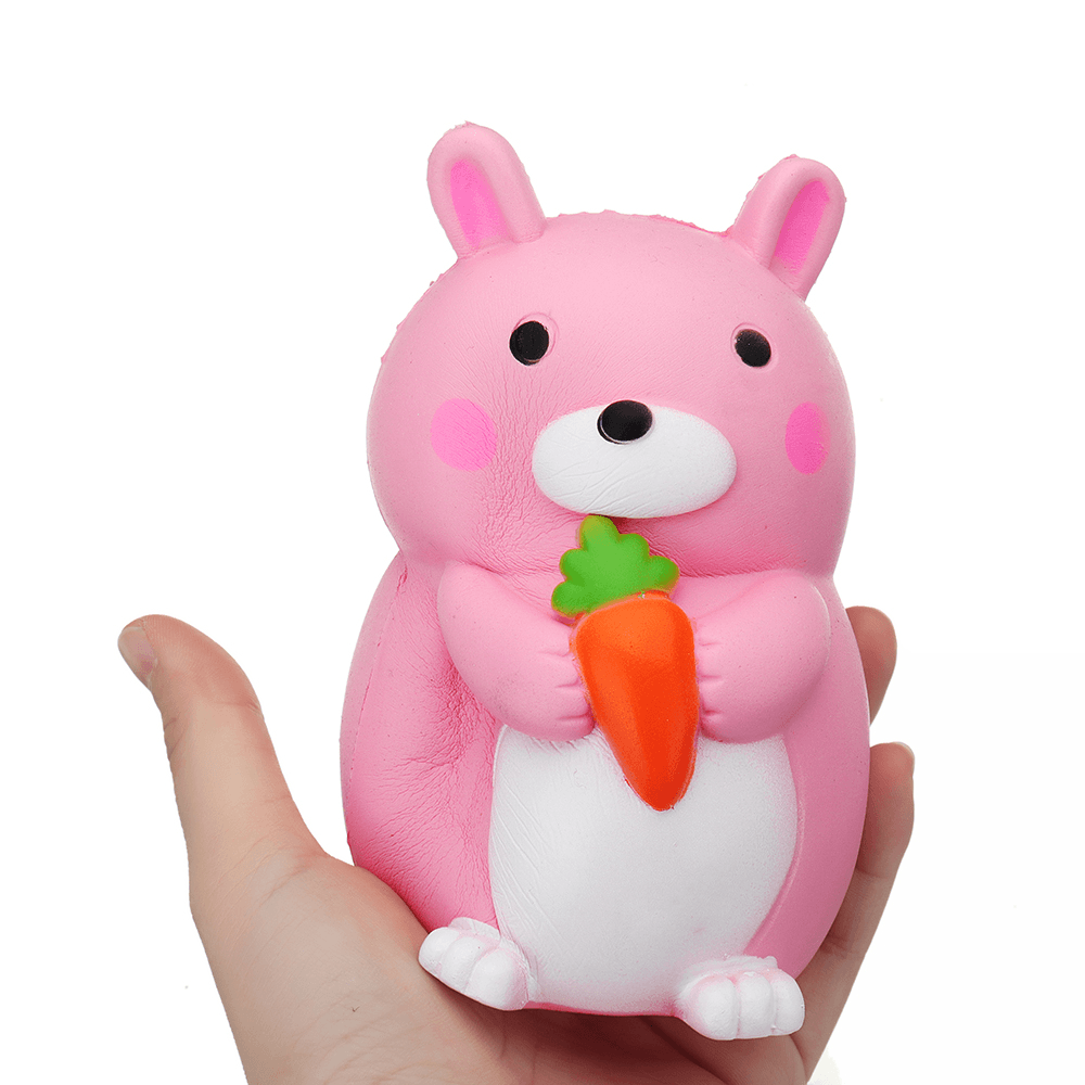 Carrot Rabbit Squishy 9*12.5Cm Slow Rising with Packaging Collection Gift Soft Toy - MRSLM