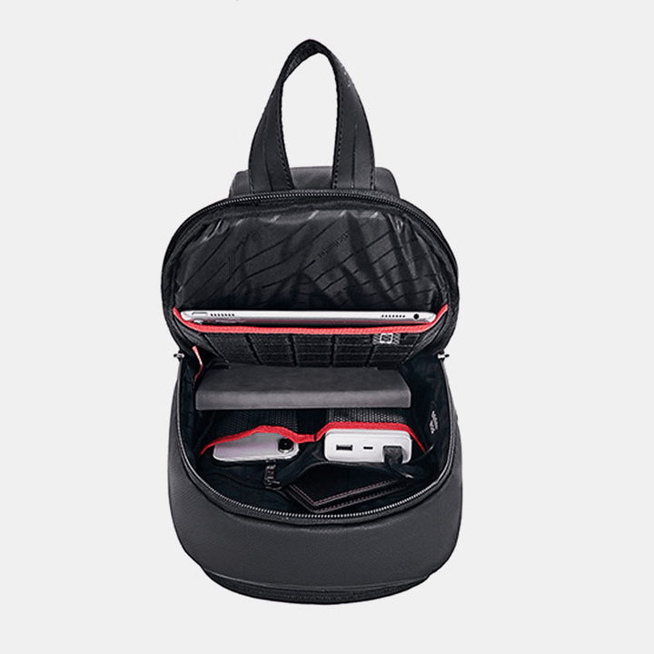 Men Fashion Casual Chest Bag Shoulder Bag Crossbody Bag with USB Charging Port - MRSLM