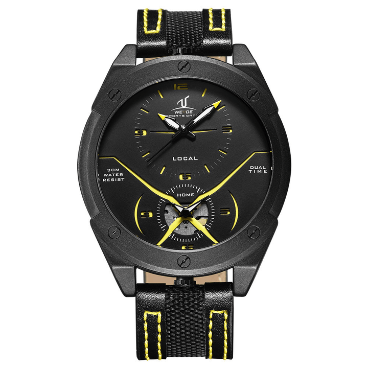 WEIDE UV1703 Colorful Unique Design Men Wrist Watch Dual Time Display Quartz Watches - MRSLM