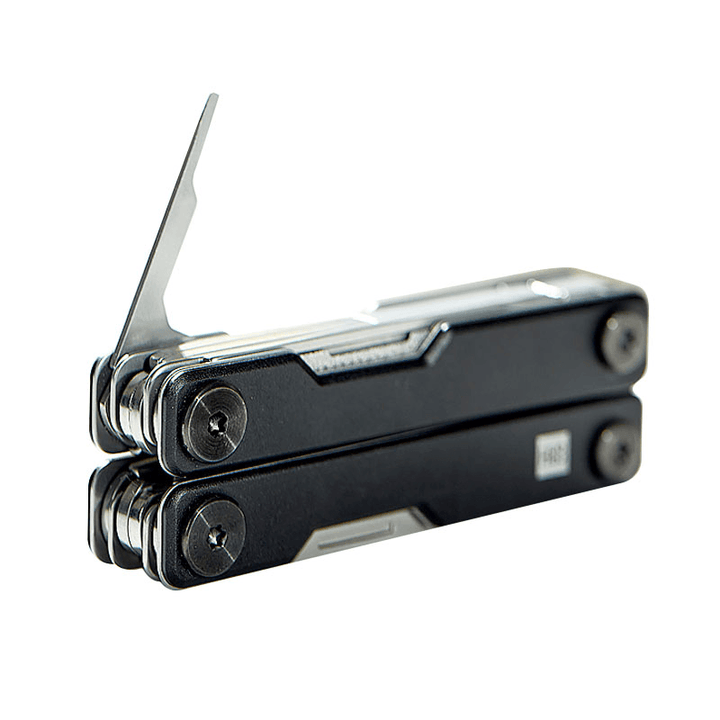 HUOHOU 10 in 1 Folding Multi-Function Tool EDC Knife Blade Screwdriver Can Opener Scissor Nail File Tweezer Ear Pick Outdoor Camping Tools - MRSLM