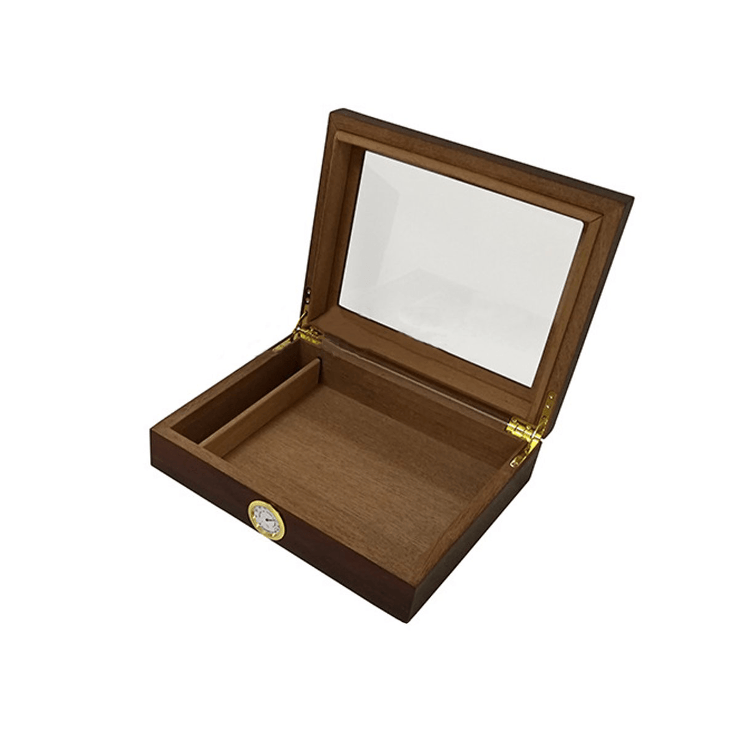 Humidor Box Storage Cedar Wood Wooden Lined Jewelry Box Humidifier Hygrometer - MRSLM