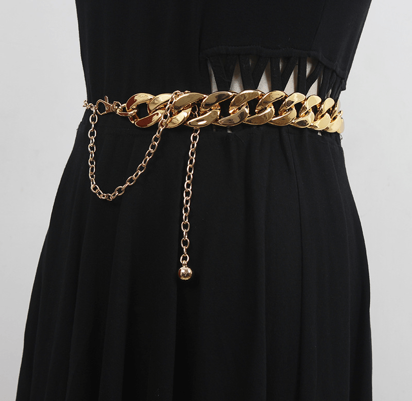 Metal Waist Chain Accessories Women'S Thin Belt Chain Trousers Chain - MRSLM