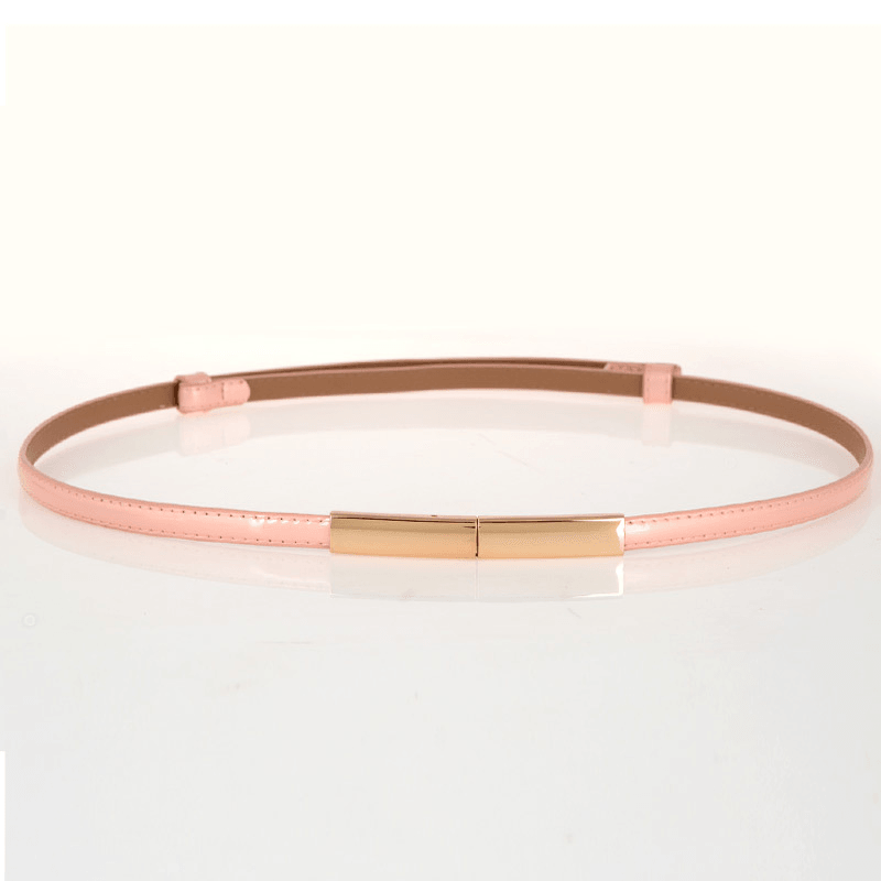 Ladies Simple and Versatile Leather Fashion Thin Belt - MRSLM