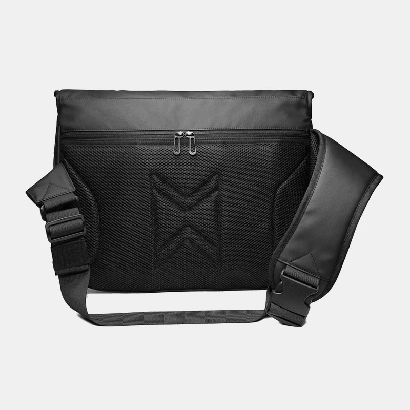Men PVC Waterproof Large Capacity Crossbody Bag Multifunction 15.6 Inch Laptop Briefcases Messenger Shoulder Bag - MRSLM