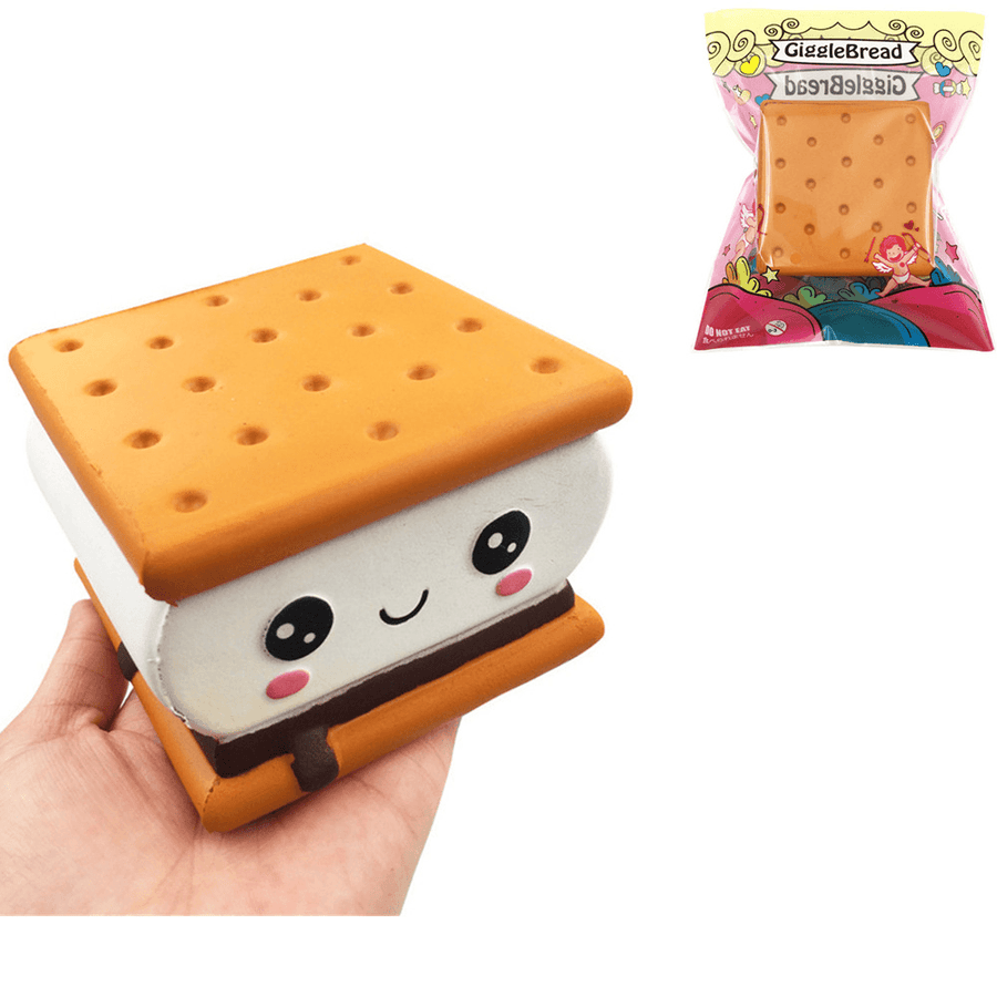 Gigglebread S'More Chocolate Biscuit Squishy 9.5*9*6CM Licensed Slow Rising with Packaging Collection Gift - MRSLM