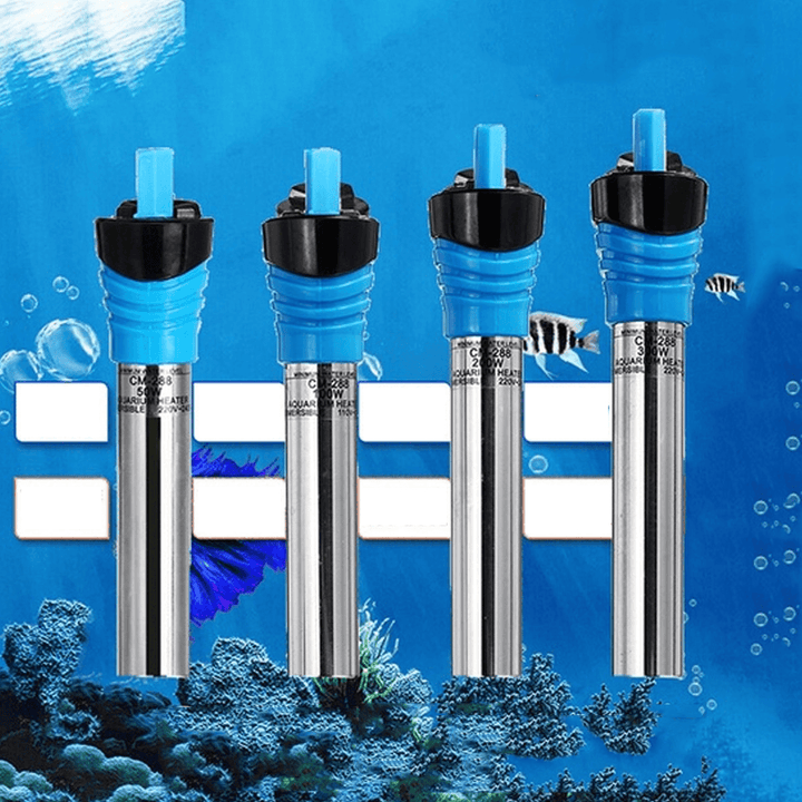 50/100/200/300W Aquarium Fish Tank Heater 18°C-34°C Thermostat Adjustable Water Heating Rod - MRSLM