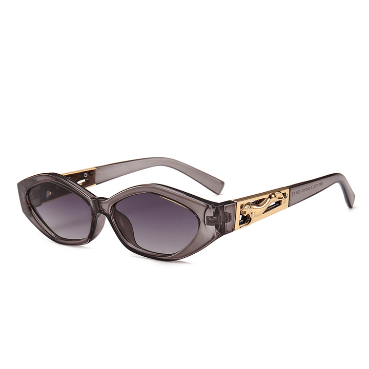 Unisex Angular Cat Eye Sunglasses Legs Jumping Cheetah Gold Decorative Sunglasses - MRSLM