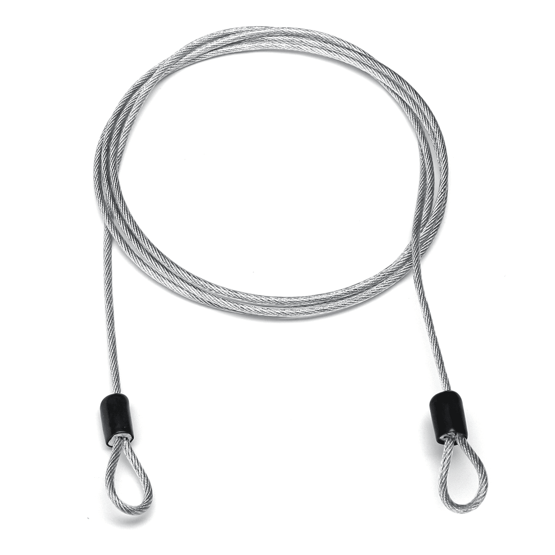 59 Inch Steel Wire Security Loop Cable Lightweight Bicycle Scooter U-Lock Rope 49 Strands - MRSLM