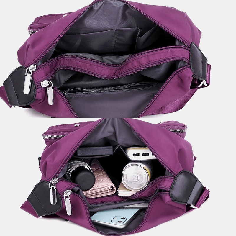 Women Waterproof Multi-Carry Multi-Pocket Solid Crossbody Bag Backpack - MRSLM
