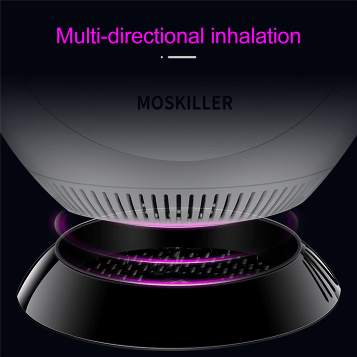 5W Mosquito Killer Lamp USB Charging Light Trapping Physically Kill Mosquitoes Pest Repellent Strong Suction Mosquito Dispeller Low Noise for Home Bedroom Office - MRSLM