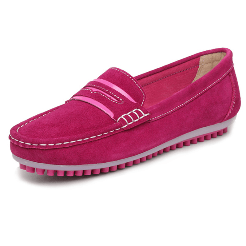 Women Casual Flat Shoes Color Flats Slip on round Toe Loafers - MRSLM