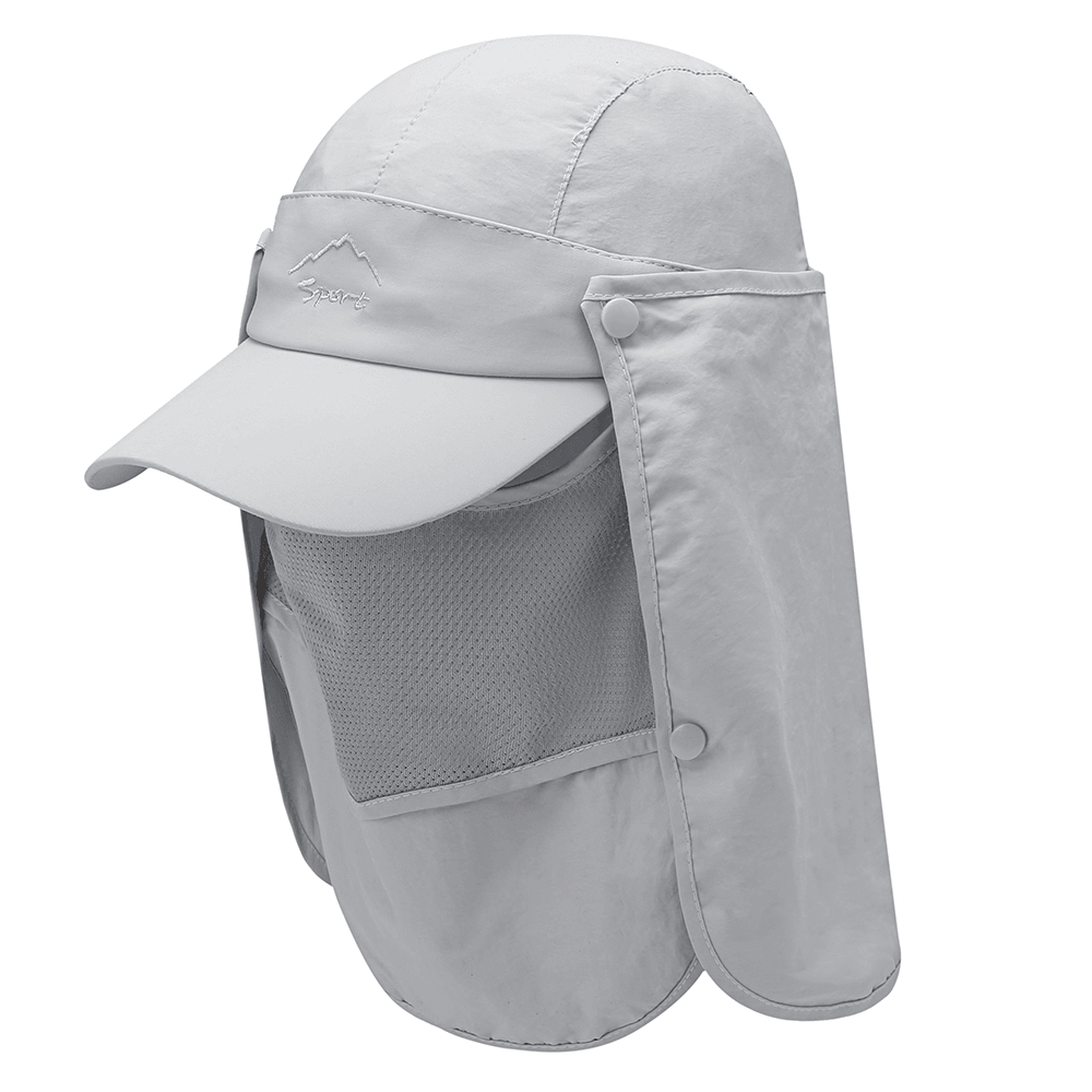 Collrown Sun Protection Cover Face Visor Outdoor Fishing Hat Summer Quick-Drying Cap Breathable Hat Baseball Cap - MRSLM