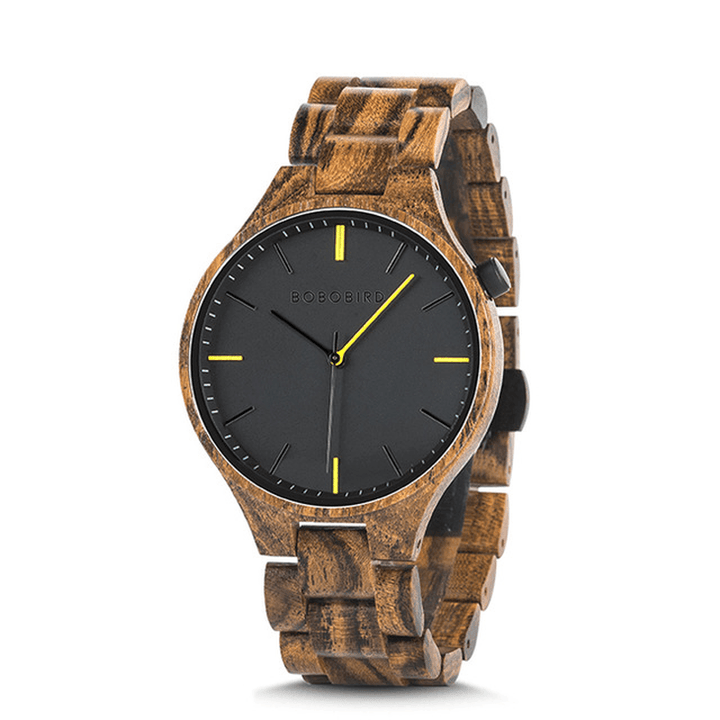 BOBO BIRD S27 Casual Style Men Wrist Watch Wooden Creative Quartz Watches - MRSLM