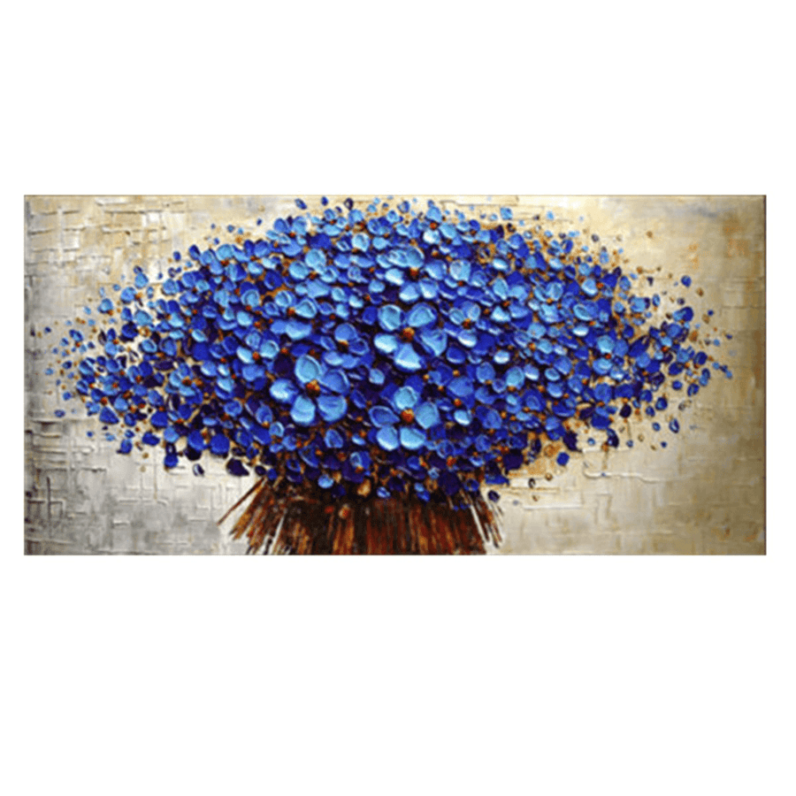 Blue Unframed Tree Canvas Art Oil Paintings Modern Abstract Wall Home Decor - MRSLM