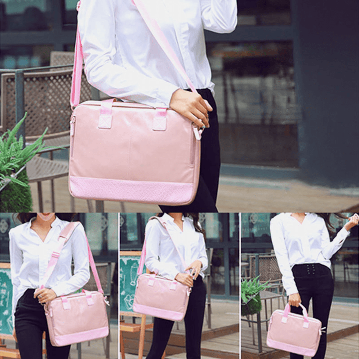 Women Large Capacity Waterproof Light Weight Handbag Shoulder Bag Business Bag - MRSLM