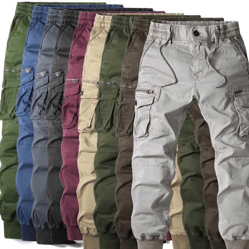 Fashion Men'S Multicolor Casual plus Size Trousers - MRSLM