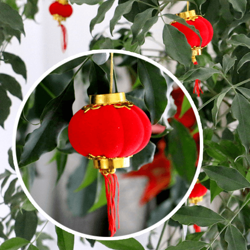 16 Pcs Chinese Red Lantern New Year Decoration Chinese Spring Festival Lanterns Decorations - MRSLM