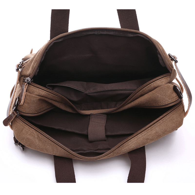 Ekphero® Men 3-Convertible Handbag Vintage Crossbody Shoulder Bag Travel Backpack - MRSLM