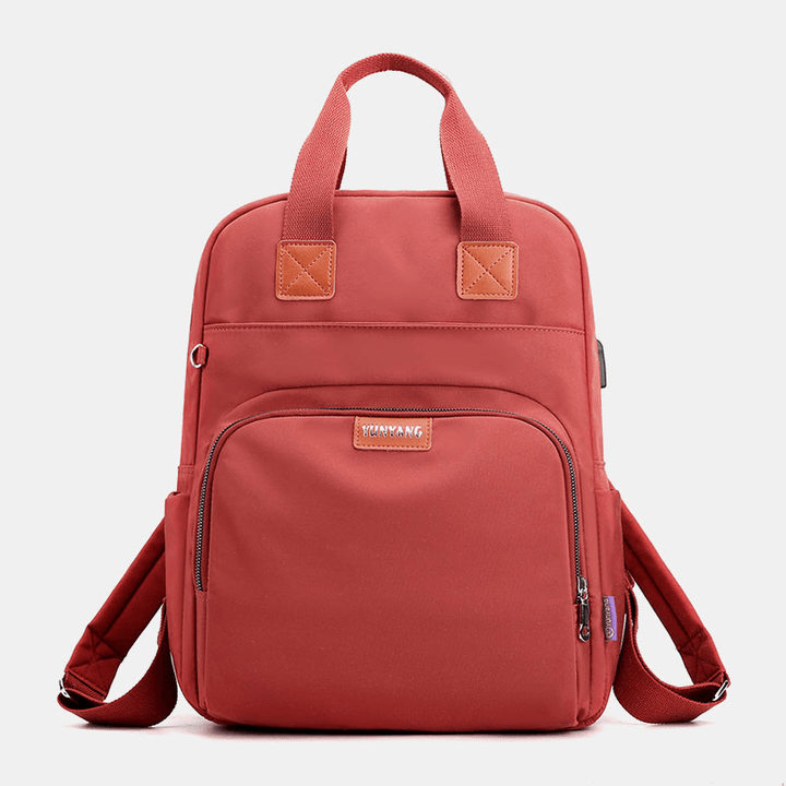 Women Fashion Backpack Large Capacity Bag with USB Charging Port - MRSLM