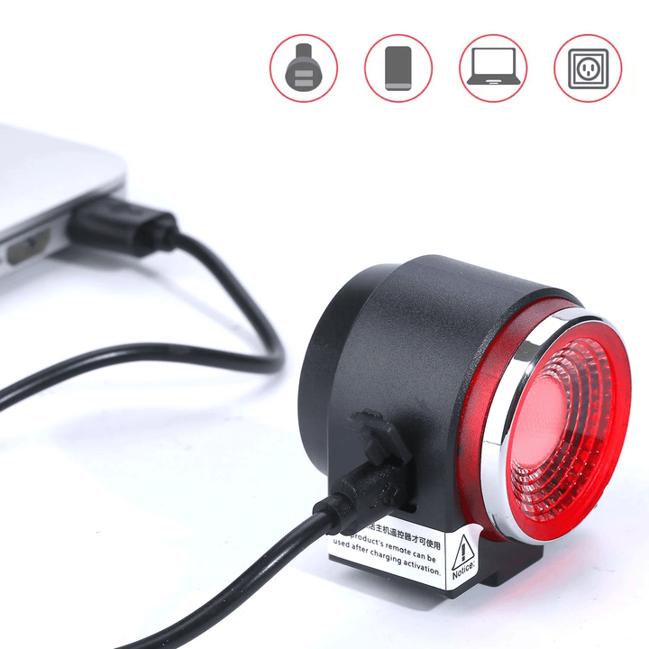 A8 3-Modes Bicycle Rear Light Cycling LED Taillight Personal Security with anti Thief Alarm Remote Control MTB Road Bike Tail Waterproof Light - MRSLM