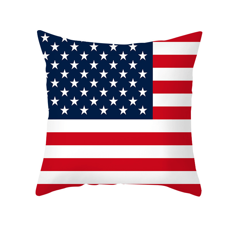 American Independence Day Pillowcase Custom Simple Peach Skin Cushion Cover Sofa Pillowcase Home - MRSLM