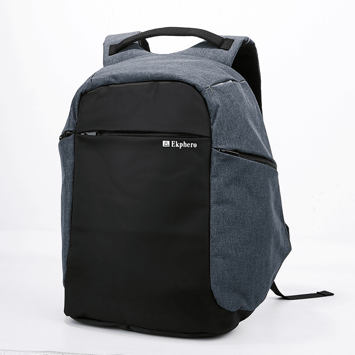 Ekphero® Men anti Theft Backpack Waterproof Travel Bag with USB Charging Port & Audio Port - MRSLM