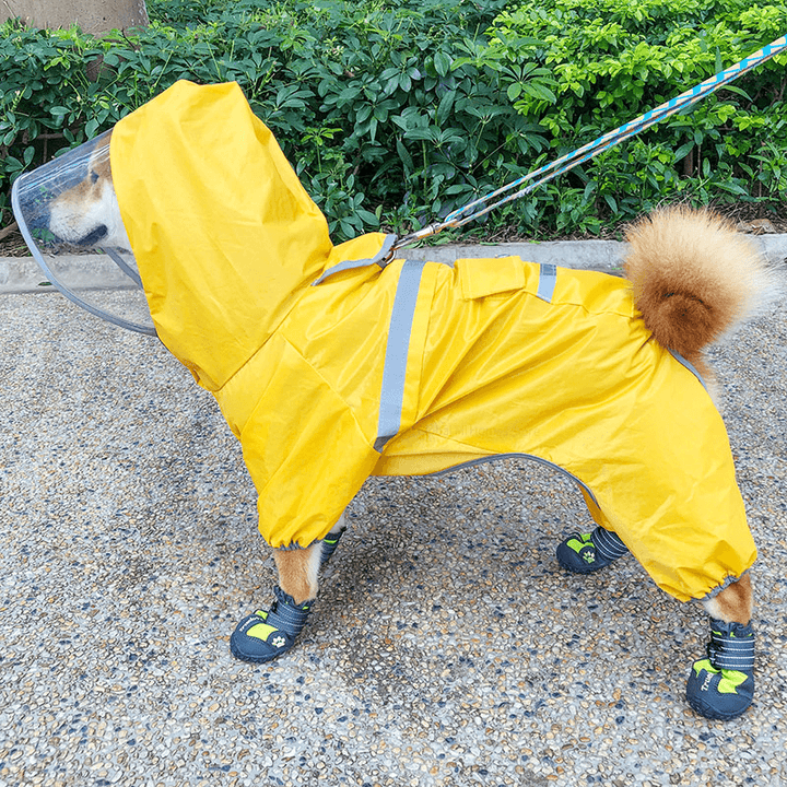 Pet Dog Raincoat Four Feet Waterproof Pets Articles Clothing Spring Suitable for Rainy Days From - MRSLM