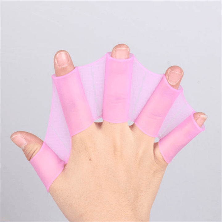 Half-Finger Short Auxiliary Suit Fins, Hand Webs, Adult Half-Palm Assisted Swimming - MRSLM
