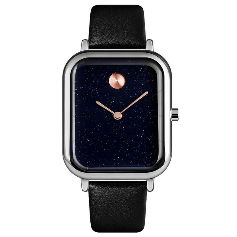 SKMEI 9187 Starry Sky Design Casual Style Waterproof Milanese Men Wristwatch Quartz Watch - MRSLM