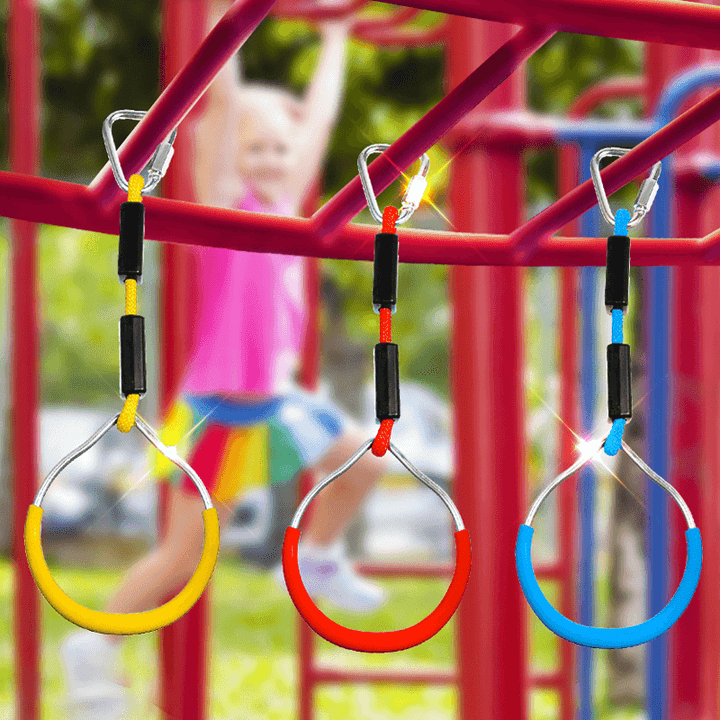 4Pcs/Set Children Backyard Toys Infantil Hanging Rings Kids Climbing Swing Rings Outdoor Gymnastic Ring - MRSLM