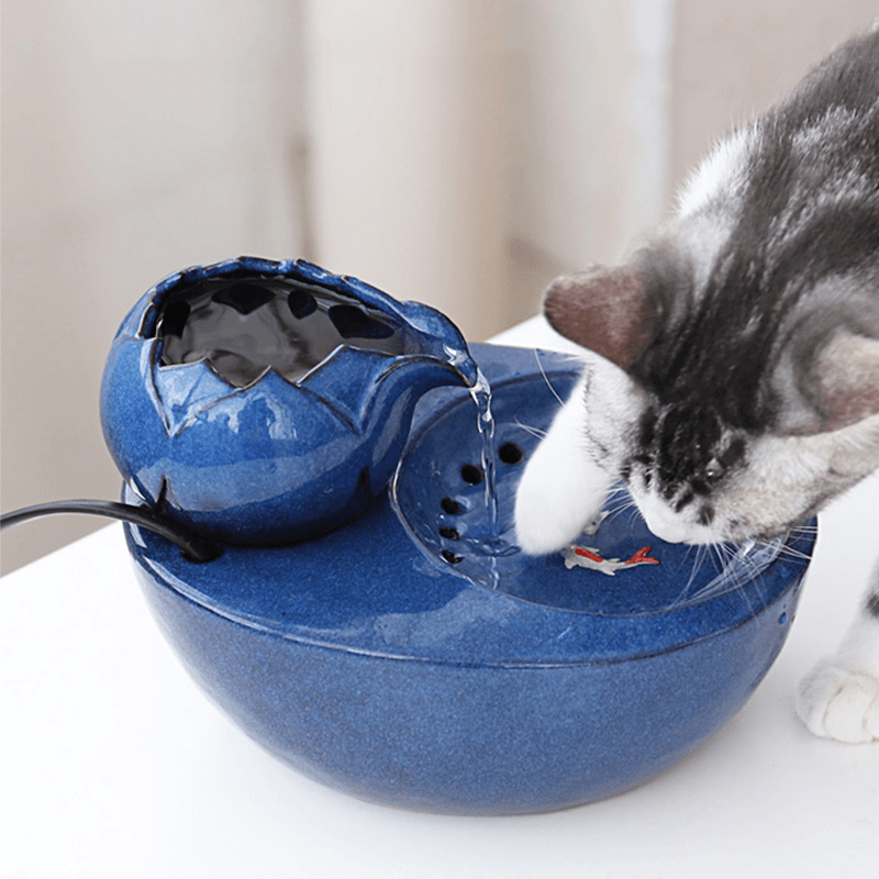 Ceramic Pet Cat Supplies Waterer Dispenser Automatic Pet Water Feeder - MRSLM