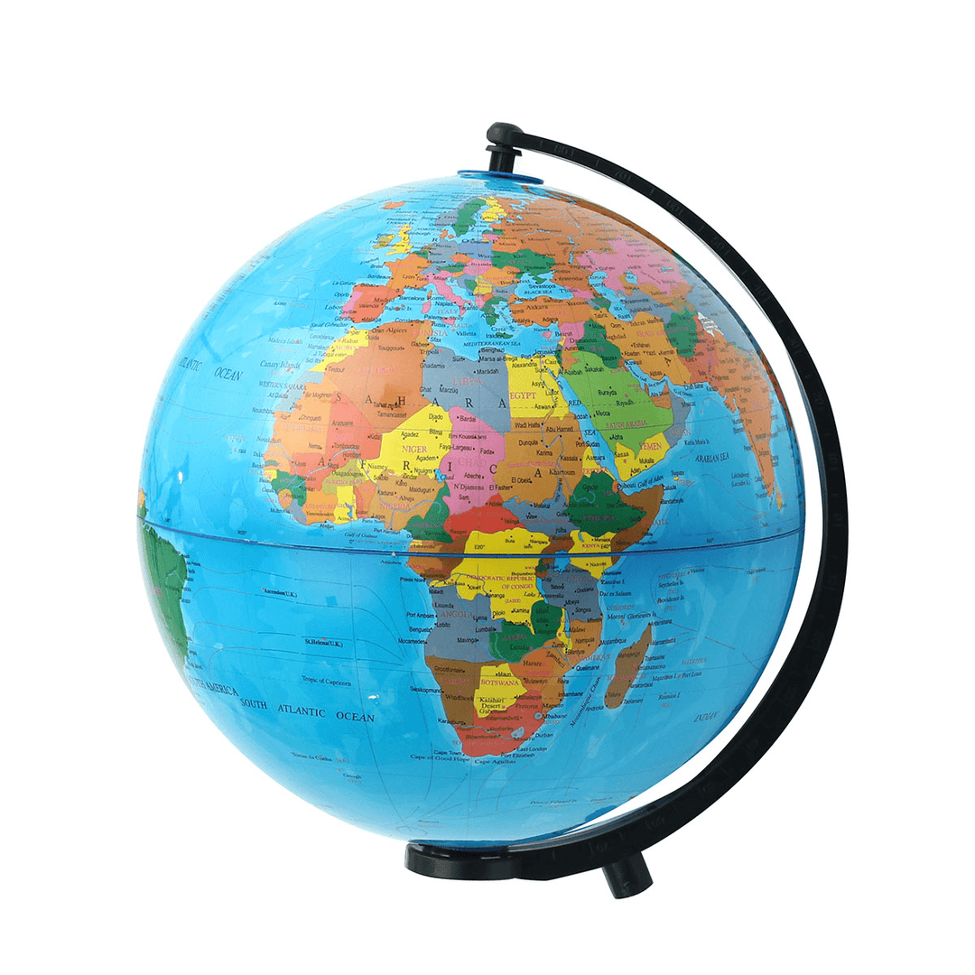 25Cm Rotating World Earth Globe Atlas Map Geography Education Xmas Gift - MRSLM