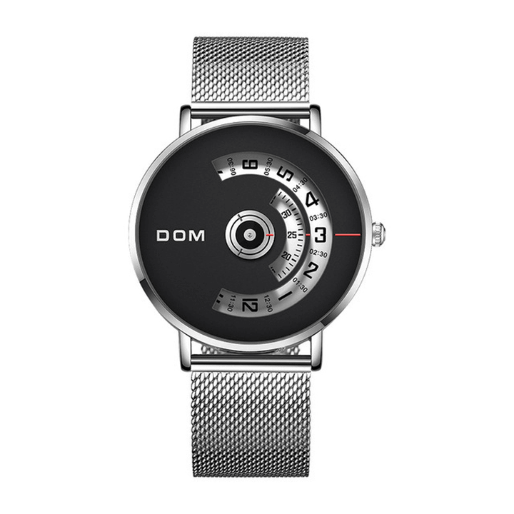 DOM M-1303 Fashion Men Watch Creative Dial 3ATM Waterproof Quartz Watch - MRSLM