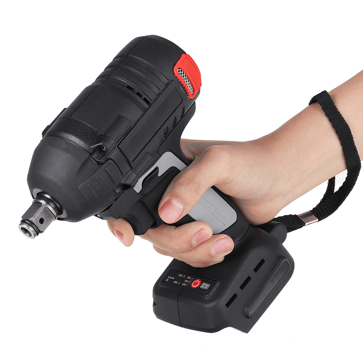 520N.M Electric Brushless Impact Wrench Li-Ion Battery Rechargeable Cordless Wrench Driver for Makita Battery Stepless Speed Change Switch - MRSLM