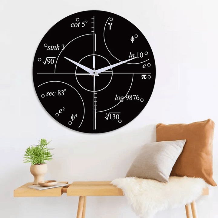 Emoyo ECY063 Creative Mathematics Wall Clock 3D Wall Clock for Home Office Decorations A - MRSLM