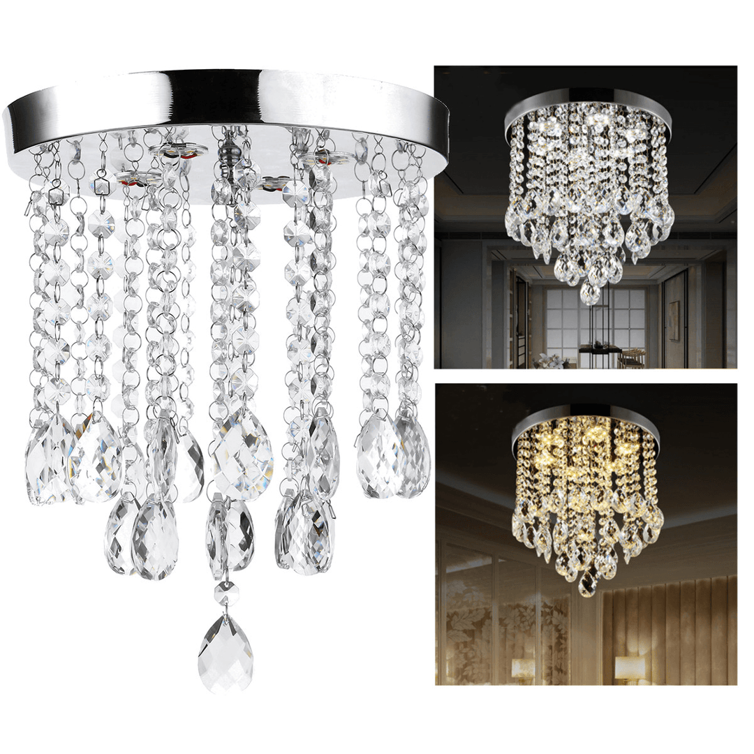 Modern Crystal Ceiling Light Lamp Pendant Lighting Chandelier Fixture Home Decor - MRSLM