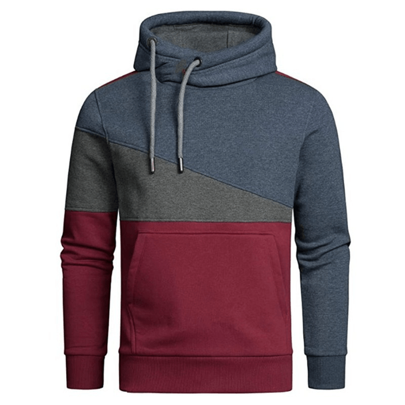 Cross Border European and American New Men'S Outdoor Sports Leisure Color Matching Pullover - MRSLM
