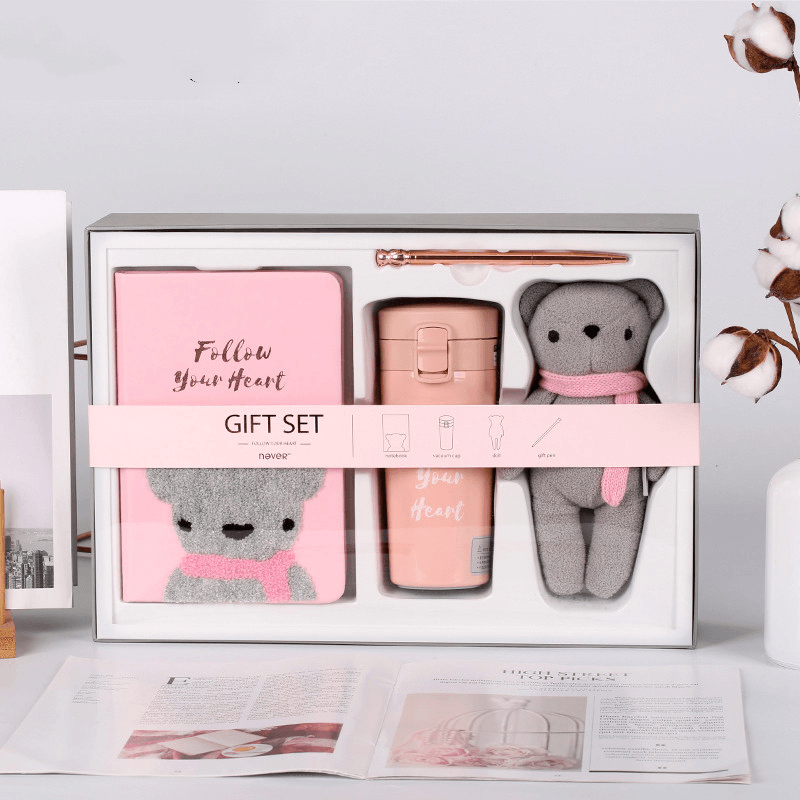 Bear Doll Girl Gift A5 Notebook Thermos - MRSLM