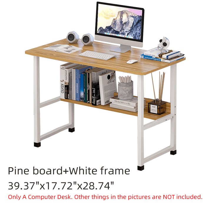 Standing Computer Desk Simple and Modern Writing Desk Dormitory Desk with Storage Board for Student Small Size - MRSLM