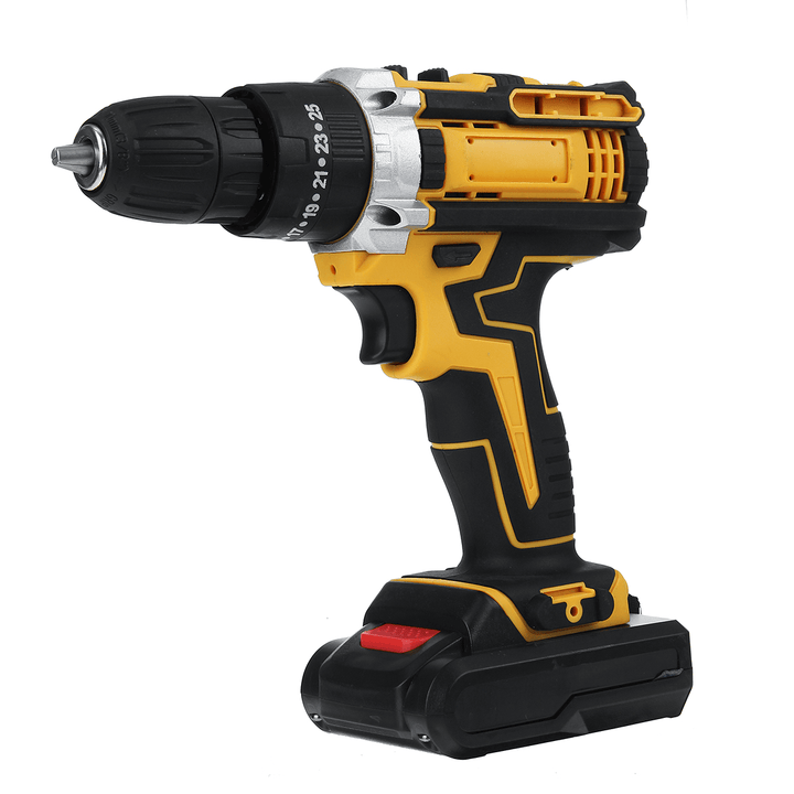 3-In-1 Cordless Electric Impact Drill Hammer 25+3 Torque 2 Speed W/ 1Pc or 2Pcs Battery - MRSLM