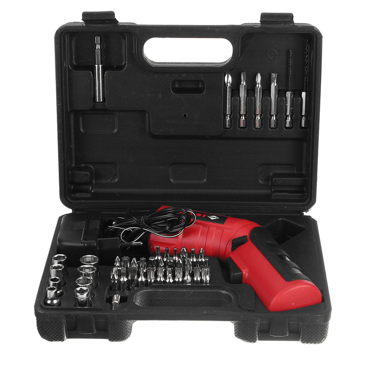 48PCS 4.8V Cordless Electric Screwdriver Rechargeable Power Household DIY Power Tool - MRSLM